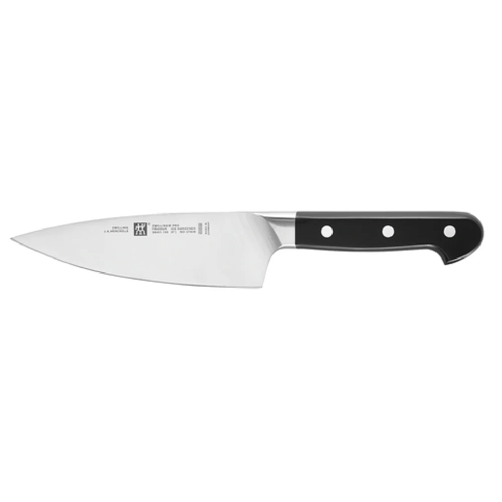 Zwilling 38401-163 6 Inch FRIODUR Hardened Chef Knife High Carbon Steel Black Handle