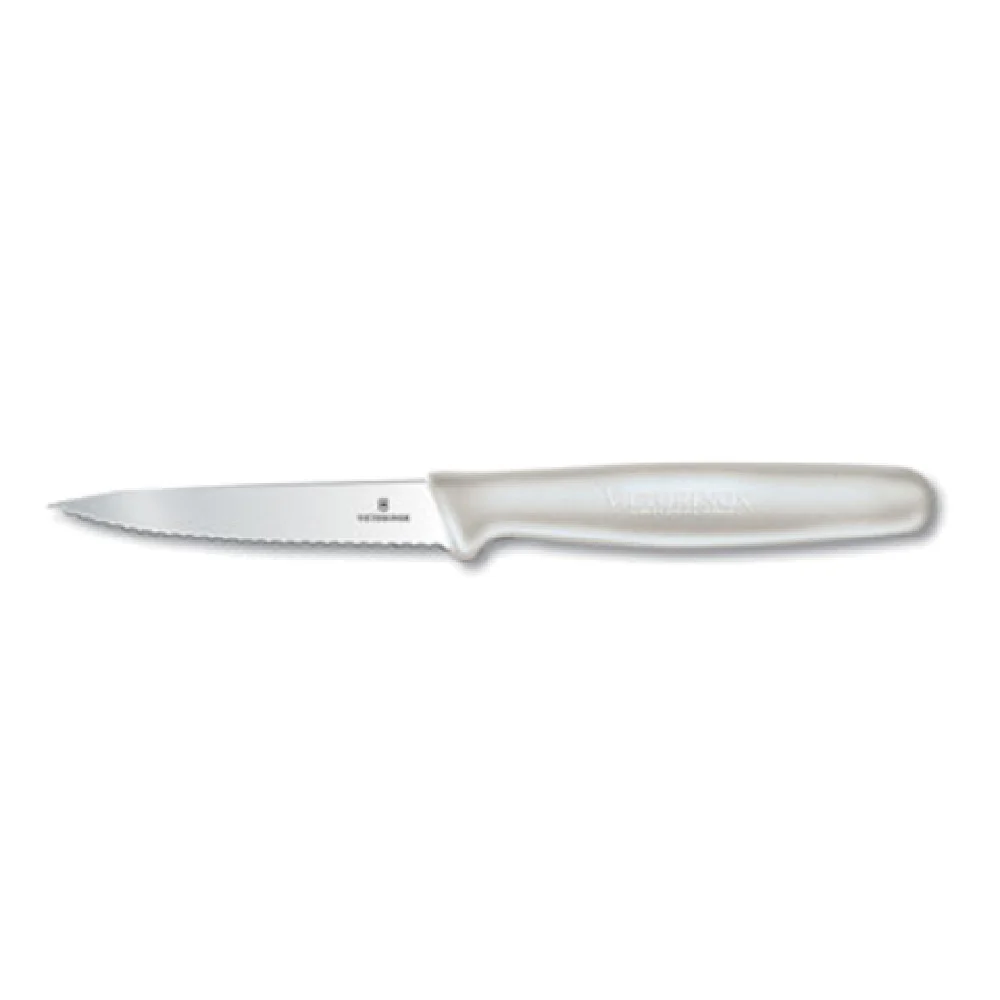 Victorinox 5.0637.S 3-1/4 Inch Blade High Carbon Stainless Steel Paring Knife with White Nylon Handle