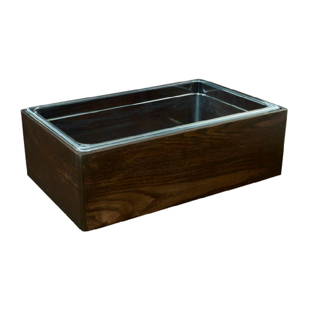 Cal Mil 22421-10-112 13 Inch Curved Edge Dark Stained Oak Ice Bucket Wood Cal Mil 22421-10-112 13 Inch Curved Edge Dark Stained Oak Ice Bucket Wood