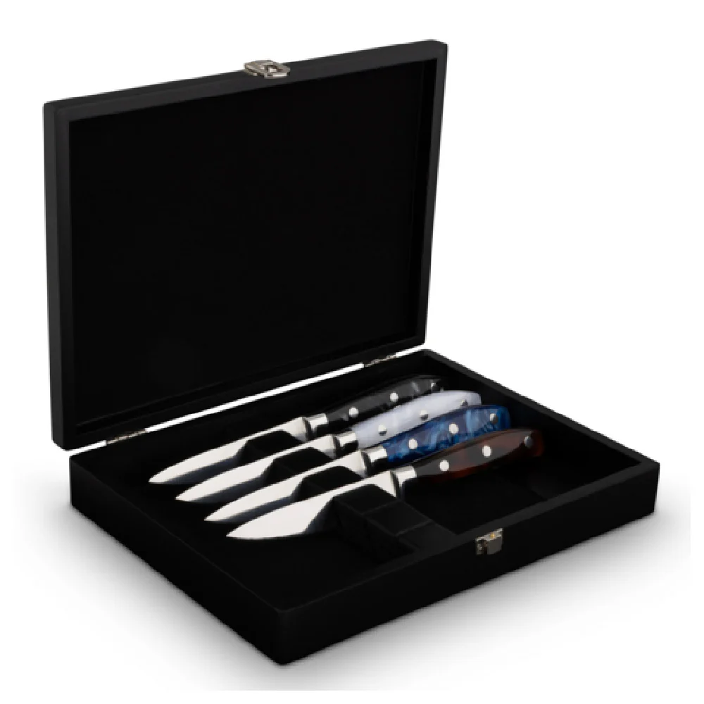 Bon Chef S936BOX-BLK 11-3/8 Inch Knife Case Holds 6 Gaucho Steak Knives Black