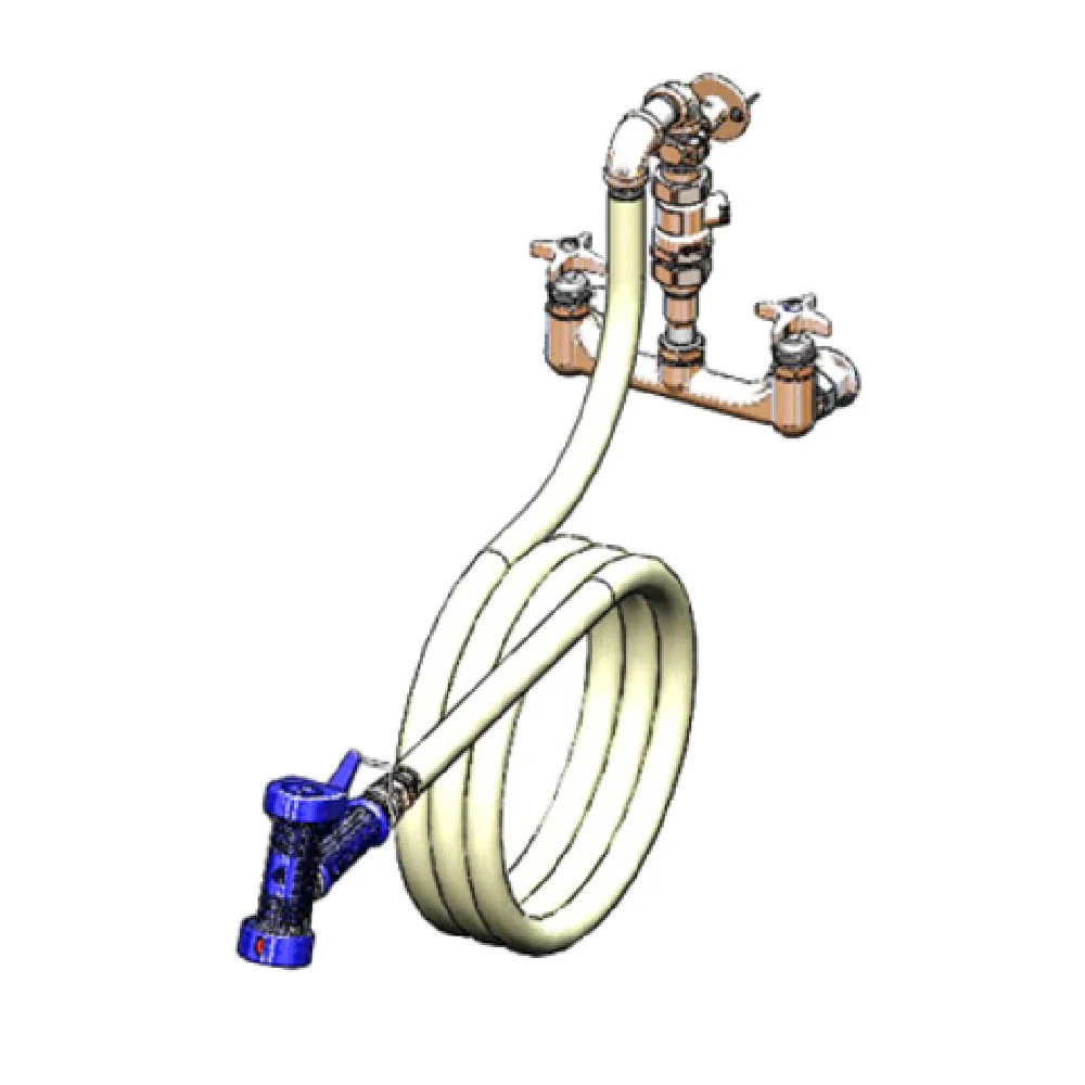 T&S Brass B-0273 Washdown Faucet 8 Inch Centers Wall Mount with Integral Check Valves T&S Brass B-0273 Washdown Faucet 8 Inch Centers Wall Mount with Integral Check Valves