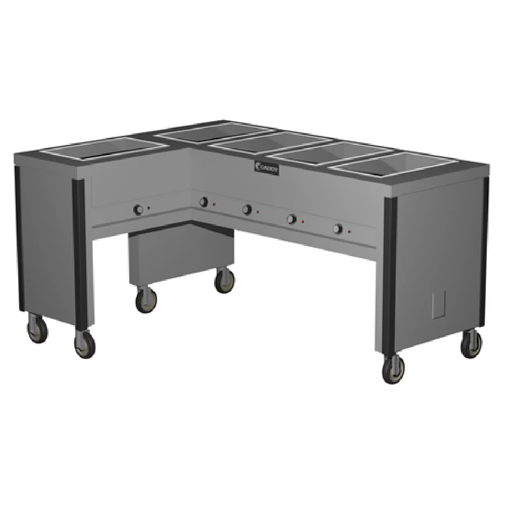 Caddy TF-605-L 67 to 72 Inch Mobile Electric Hot Food Caddy Stainless Steel with Insulated Wells