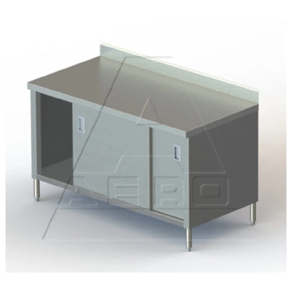 AERO Manufacturing 4TSBOD-2460 60 Inch Work Table Cabinet Base with Sliding Doors