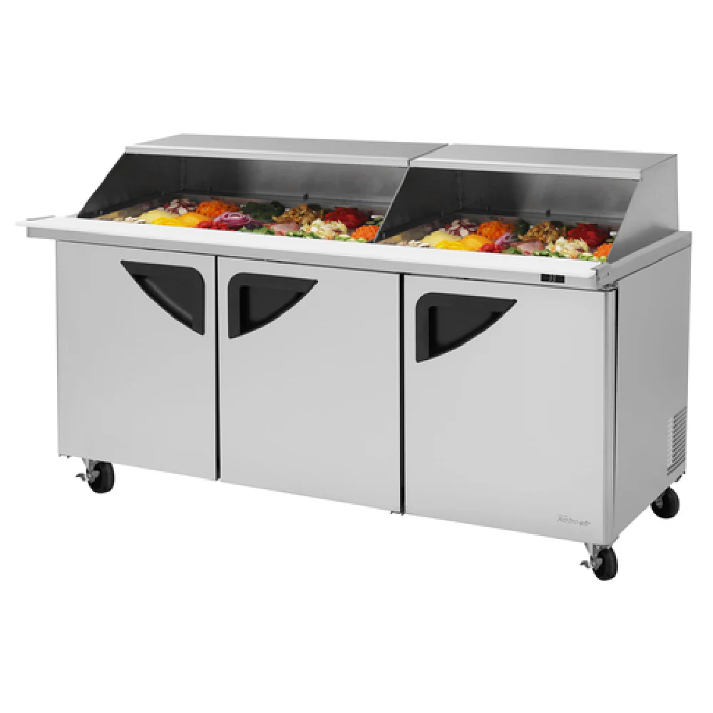 Turbo Air TST-72SD-30-N-SL 72 Inch Super Deluxe Refrigerated Counter with 23.0 cu ft