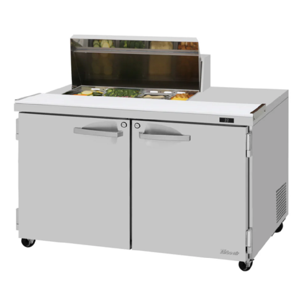 Turbo Air PST-48-08S-N(-LW) 48 Inch PRO Series Sandwich Salad Prep 15 cu ft with Two Doors Turbo Air PST-48-08S-N(-LW) 48 Inch PRO Series Sandwich Salad Prep 15 cu ft with Two Doors