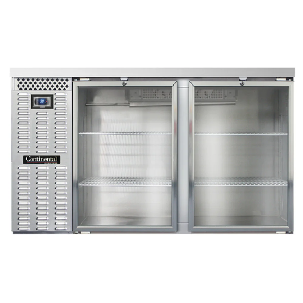 Continental Refrigerator BB59SNSSGD 59 Inch Refrigerated Back Bar Cooler 15.0 Cu Ft