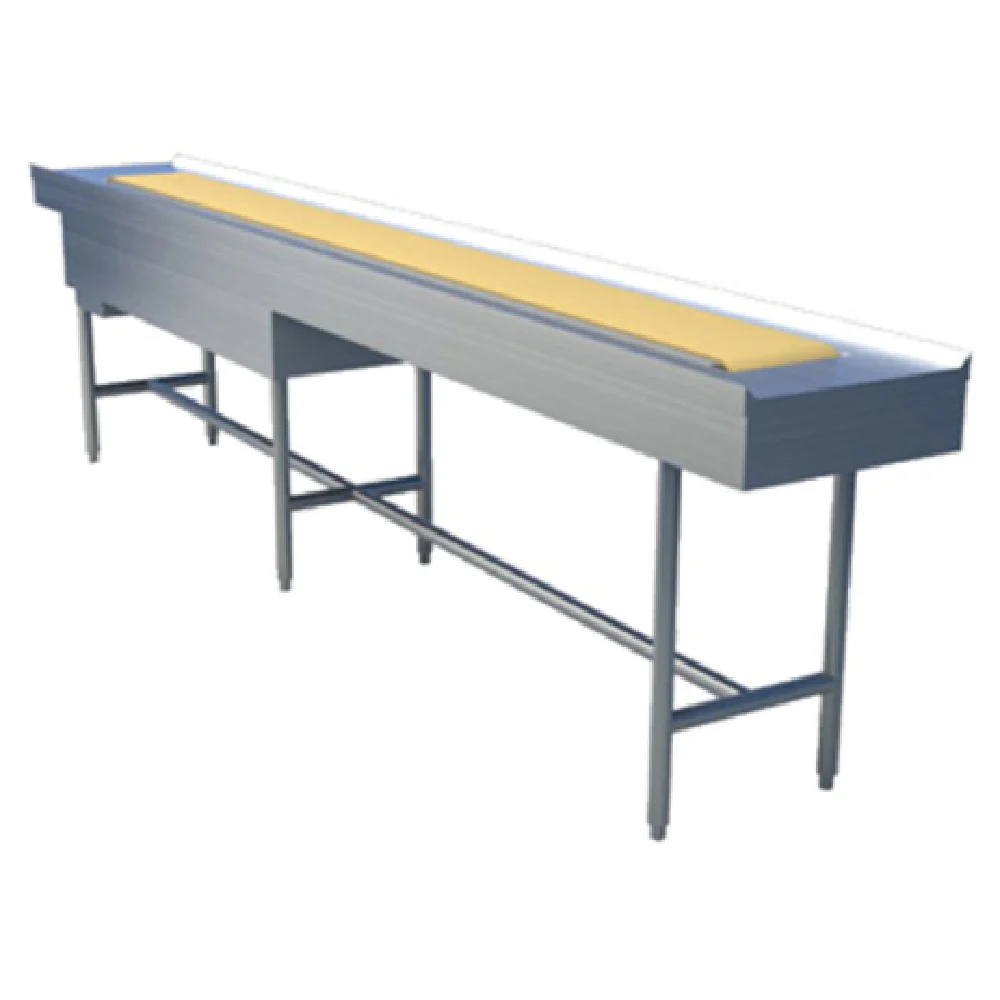 Alluserv FBC16 16 Foot Length Motorized Tray Make-Up Conveyor Stainless Steel with Air Glide Ride Alluserv FBC16 16 Foot Length Motorized Tray Make-Up Conveyor Stainless Steel with Air Glide Ride