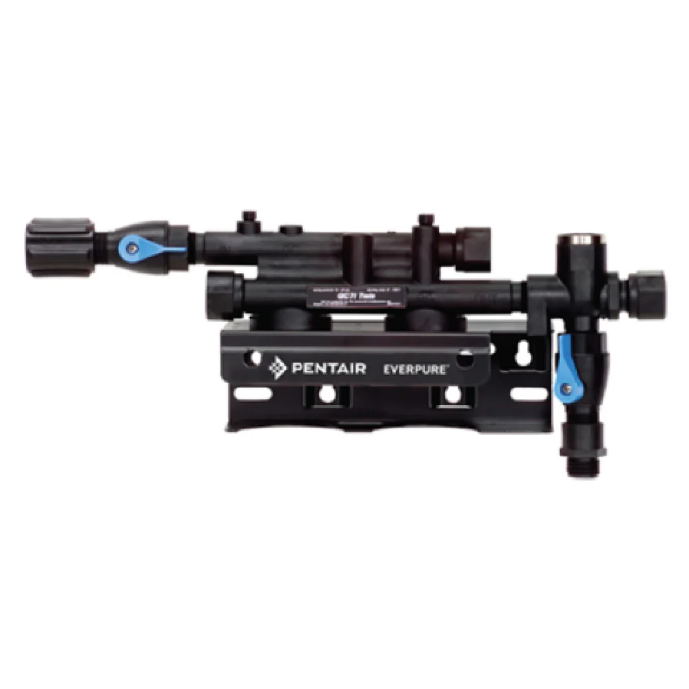 Everpure EV927227 Twin Head Water Filtration System with Shut-Off Valve Everpure EV927227 Twin Head Water Filtration System with Shut-Off Valve