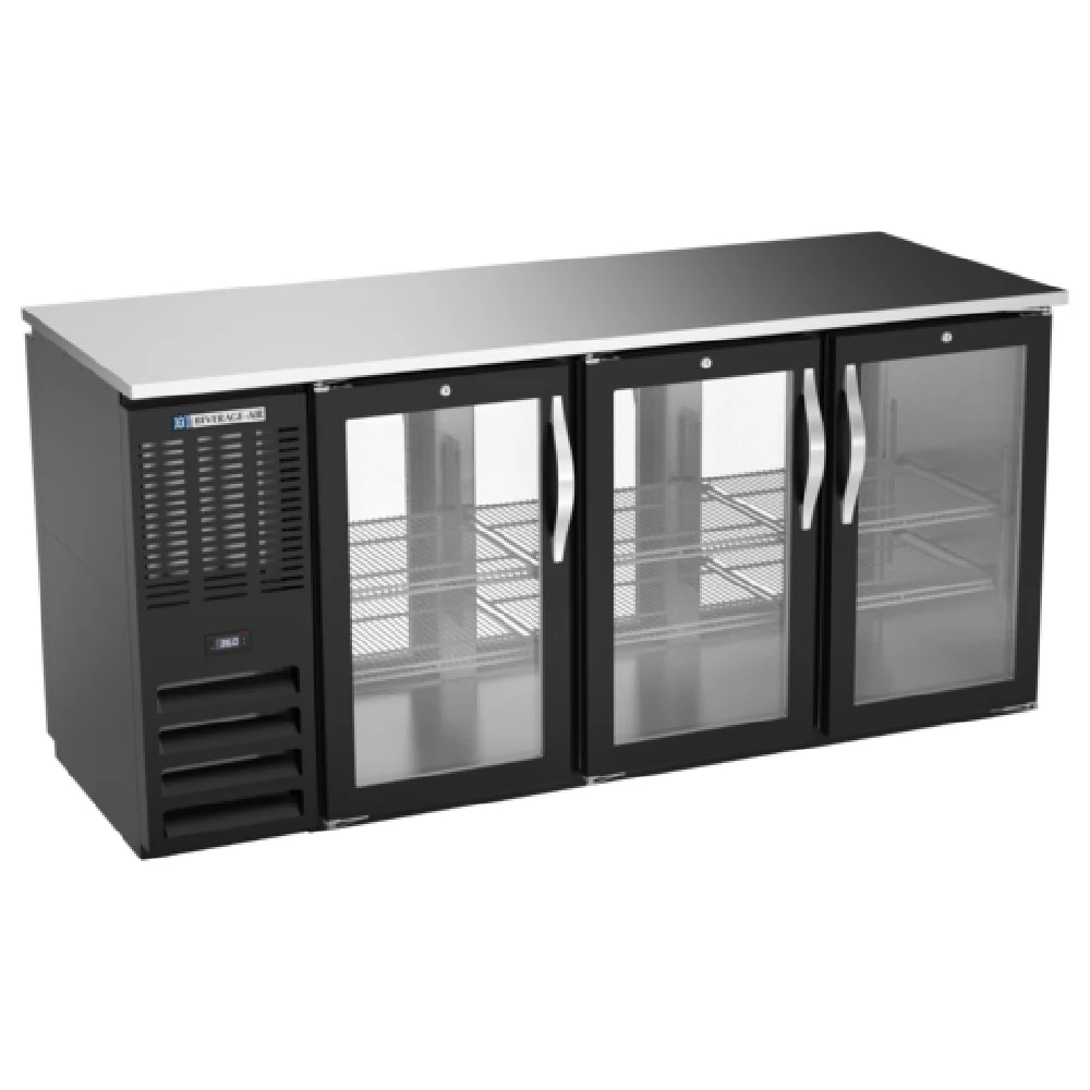 Beverage Air BBN72HC-F-GS-PT-B Refrigerated Pass-Thru Back Bar Food Rated Refrigerator