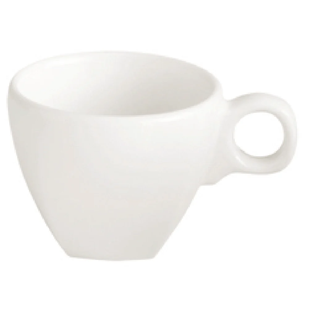 GET Enterprises PA1101914124 3.7 Oz Espresso Cup with Handle Porcelain Bright White