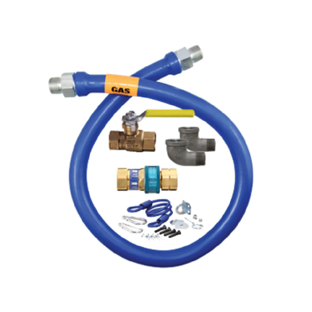Dormont 16100KIT24 1 Inch Inside Dia Gas Connector Kit Plastic Coated Stainless Steel with Restraining Device 414000 BTU