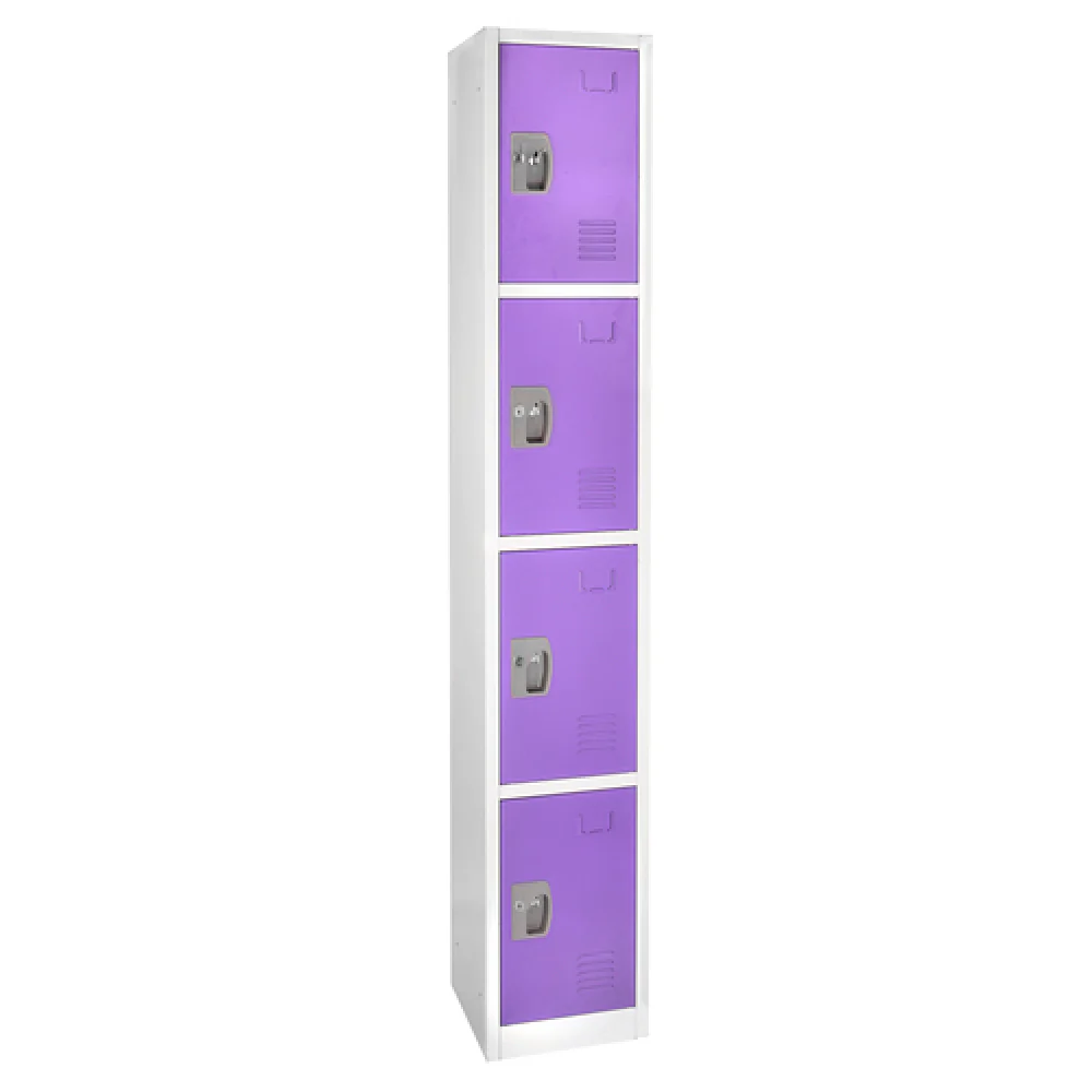 Alpine Industries ADI629-204-PUR 12 Inch Steel Locker Purple Finish 4 Tiers with Durable Construction Alpine Industries ADI629-204-PUR 12 Inch Steel Locker Purple Finish 4 Tiers with Durable Construction