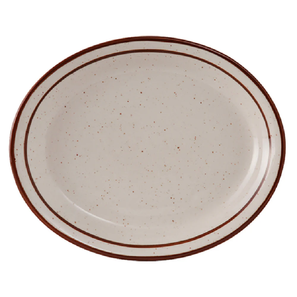 Tuxton TBS-041 8-1/2 Inch Oval Platter Narrow Rim Ceramic Dishwasher Safe 3 Dozen Packs