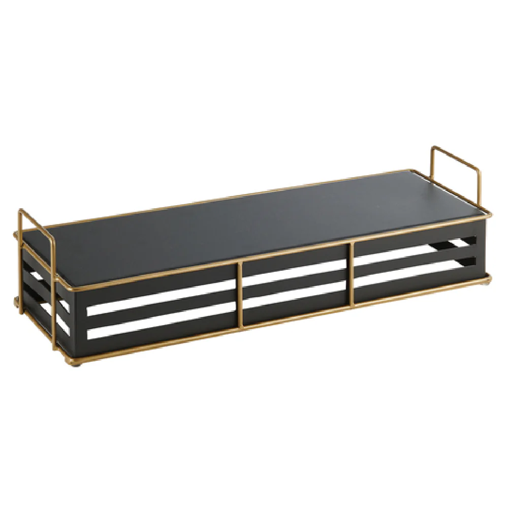 Cal Mil 22087-5-90 20 Inch Empire Riser Black and Gold Wire Frame Display Riser Cal Mil 22087-5-90 20 Inch Empire Riser Black and Gold Wire Frame Display Riser