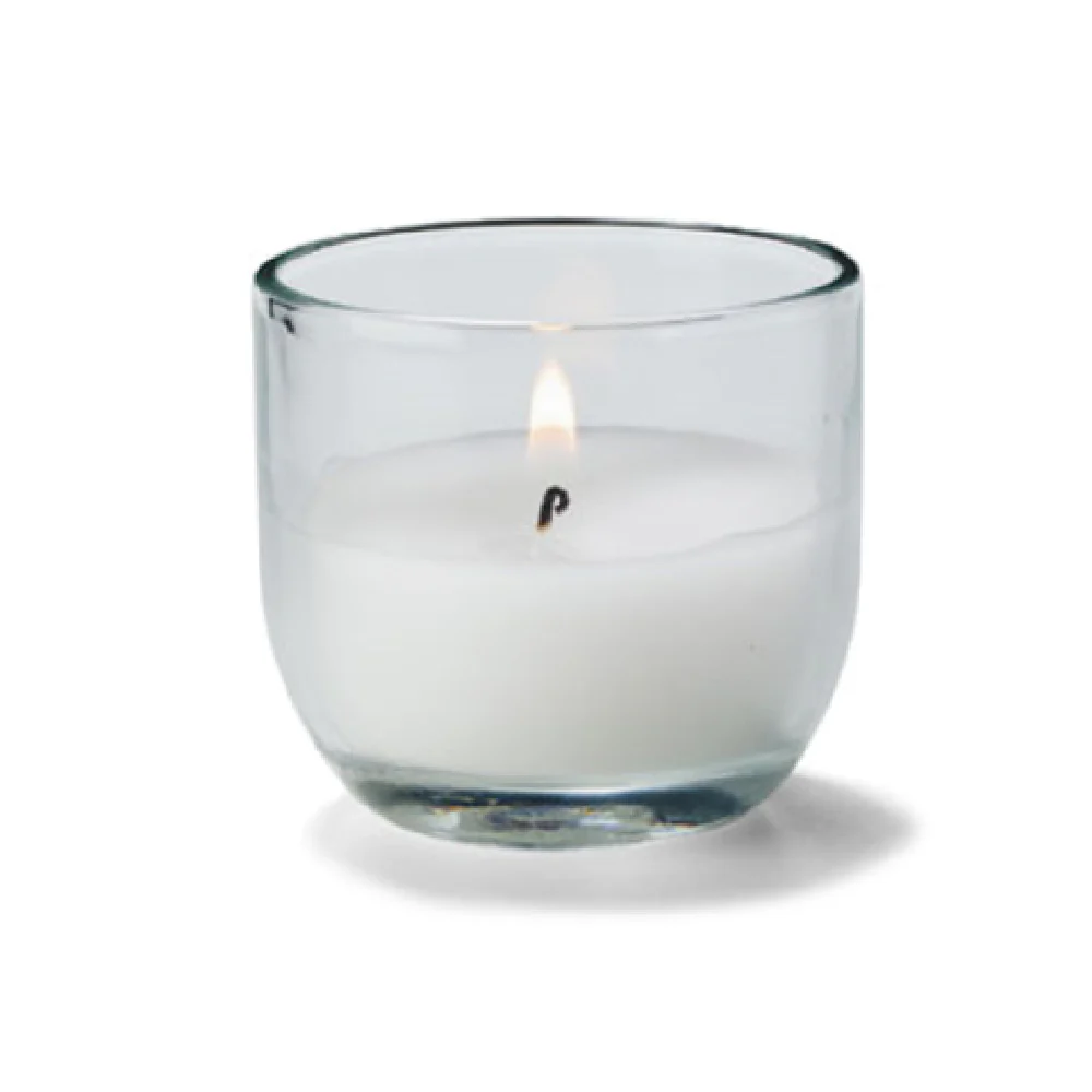 Hollowick CL530-48 2 Inch Disposable Candle 5 Hour Clear Glass 48 Packs