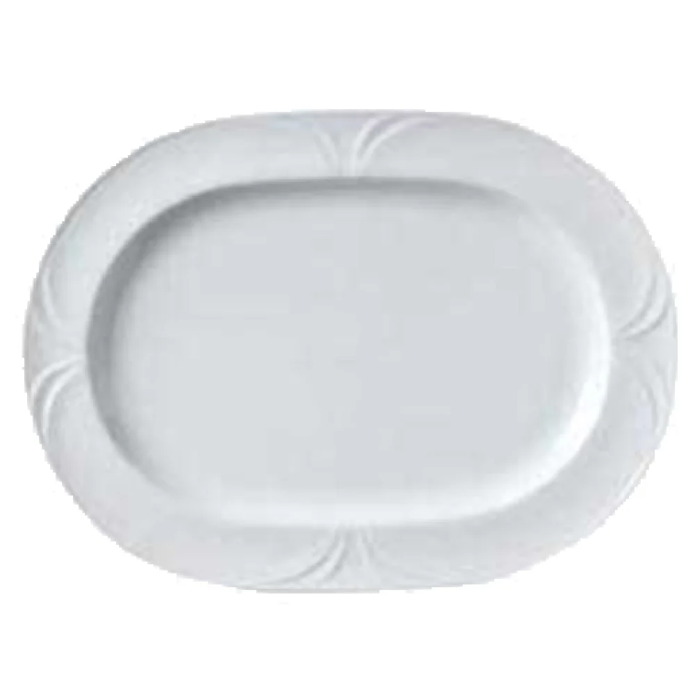 Vertex China PA-93-SM 11 Inch Oblong Platter Porcelain Bright White 12 Packs