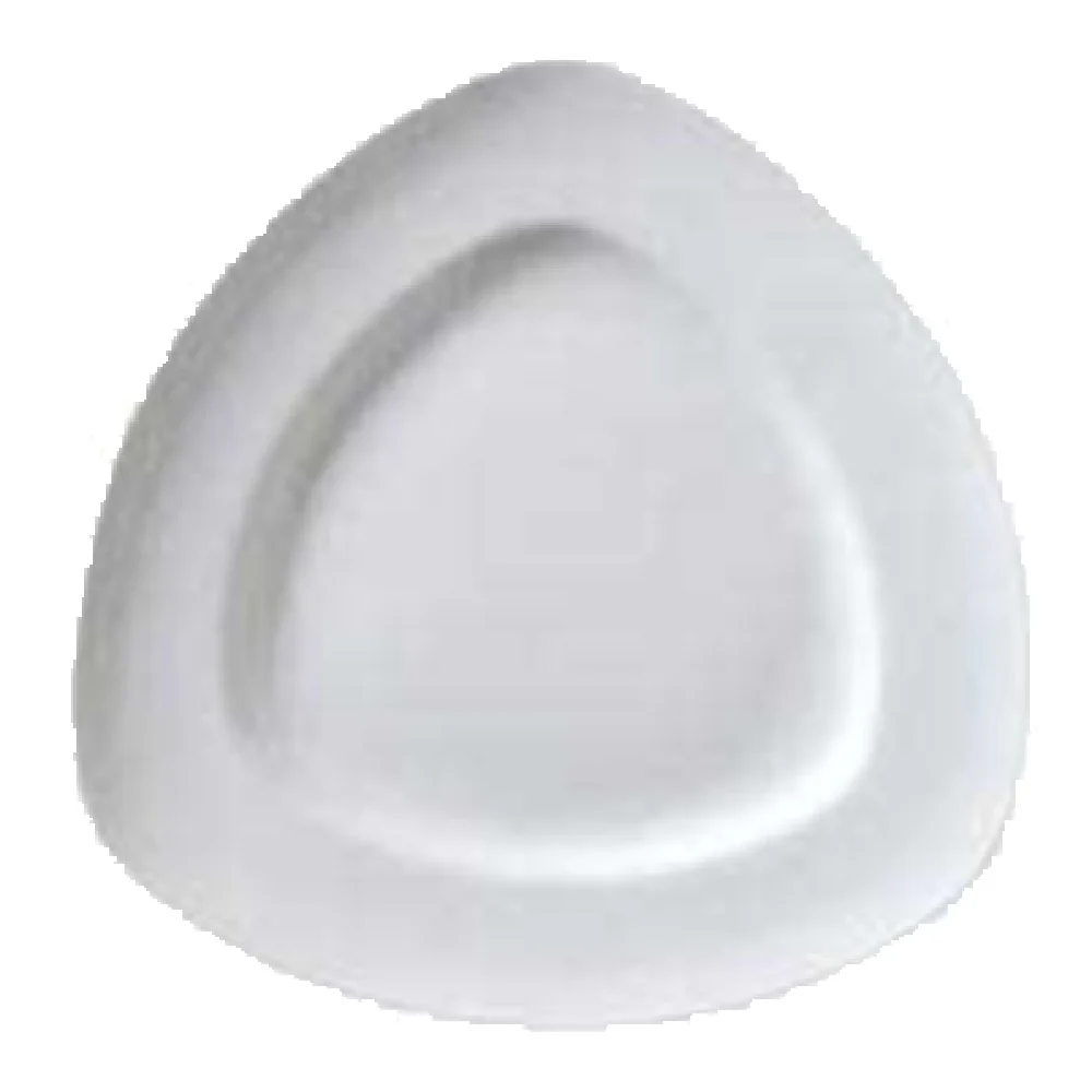 Vertex China ARG-T16 10-1/2 Inch Triangle Deep Fusion Plate Bright White Vertex China ARG-T16 10-1/2 Inch Triangle Deep Fusion Plate Bright White