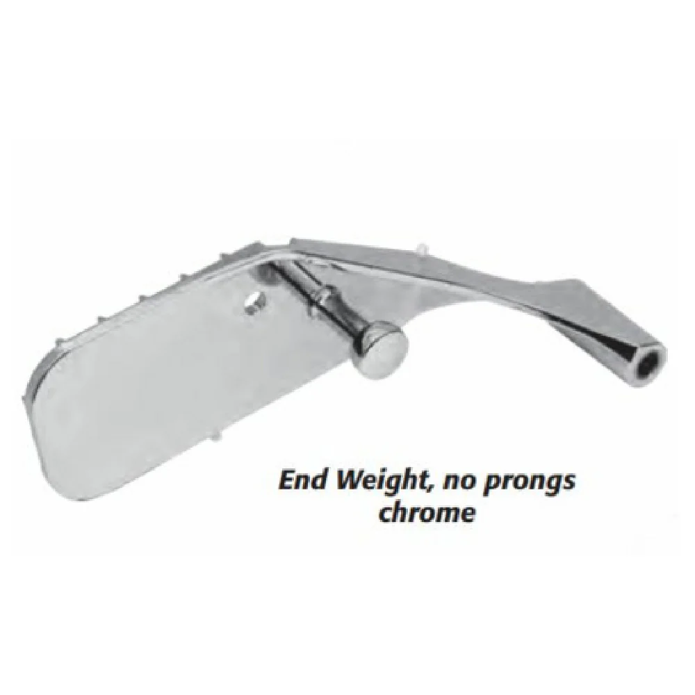 Alfa G-741-AS/NO P 4 Inch Globe End Weight with No Prongs Stainless Steel