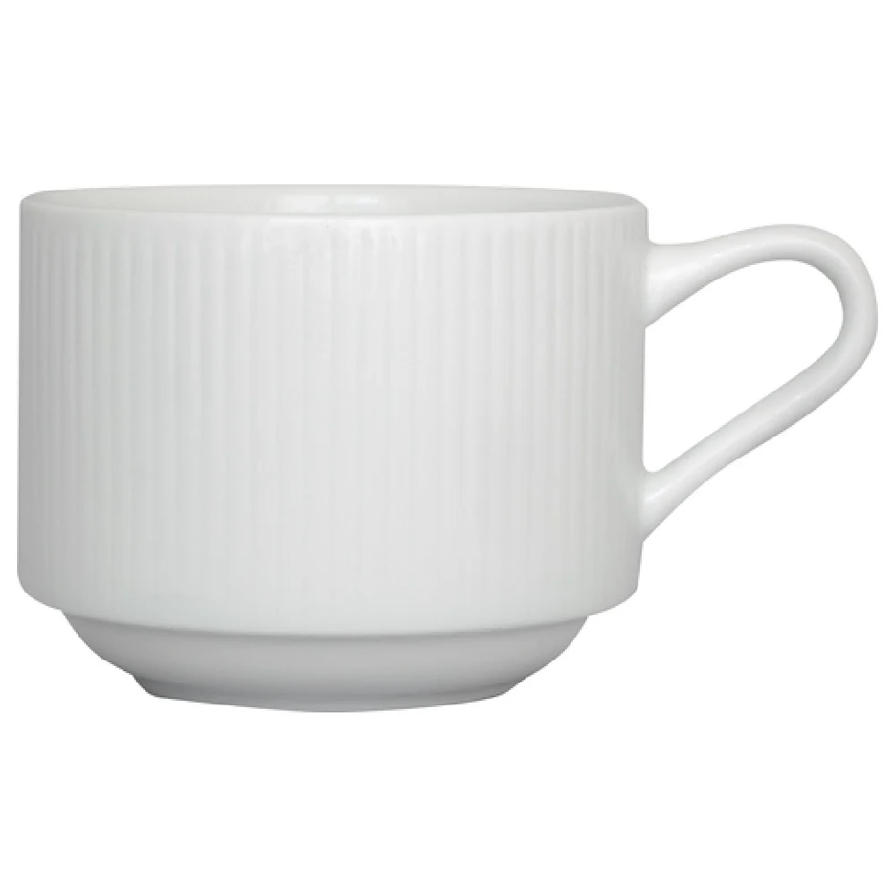 International Tableware SB-23 8 Oz Round Stacking Cup with Handle Porcelain