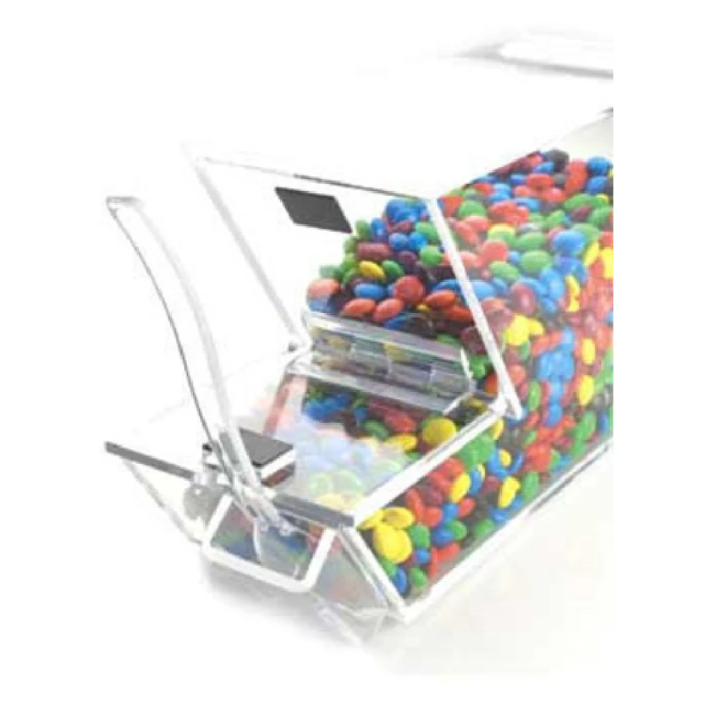 Cal Mil 927-H 4 Inch Topping Bin Holster Stackable Magnetic Lid Clear Plastic