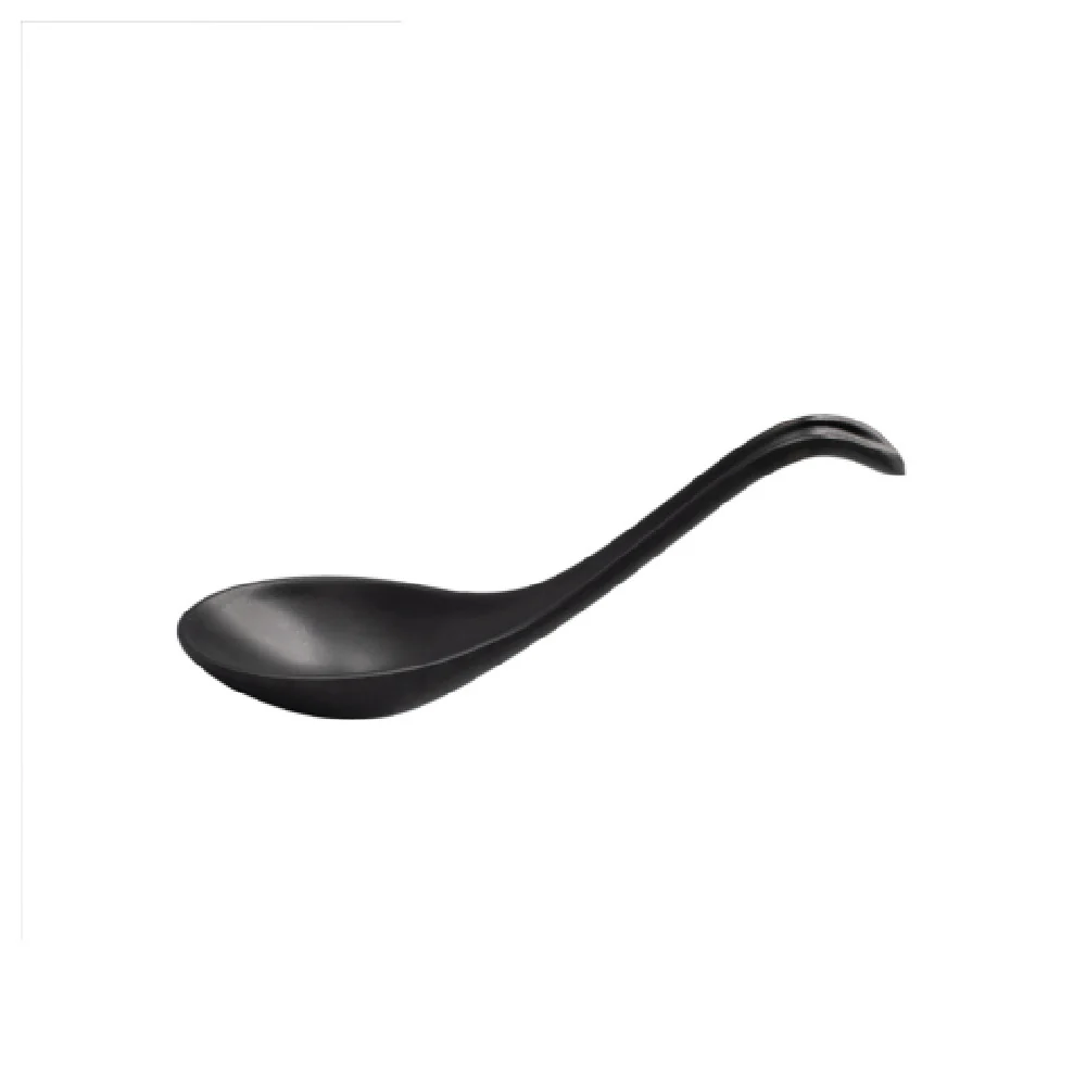 CAC China XSPN-67-MK 0.7oz Soup Spoon Matte Black Plastic 6-1/2 Inch CAC China XSPN-67-MK 0.7oz Soup Spoon Matte Black Plastic 6-1/2 Inch
