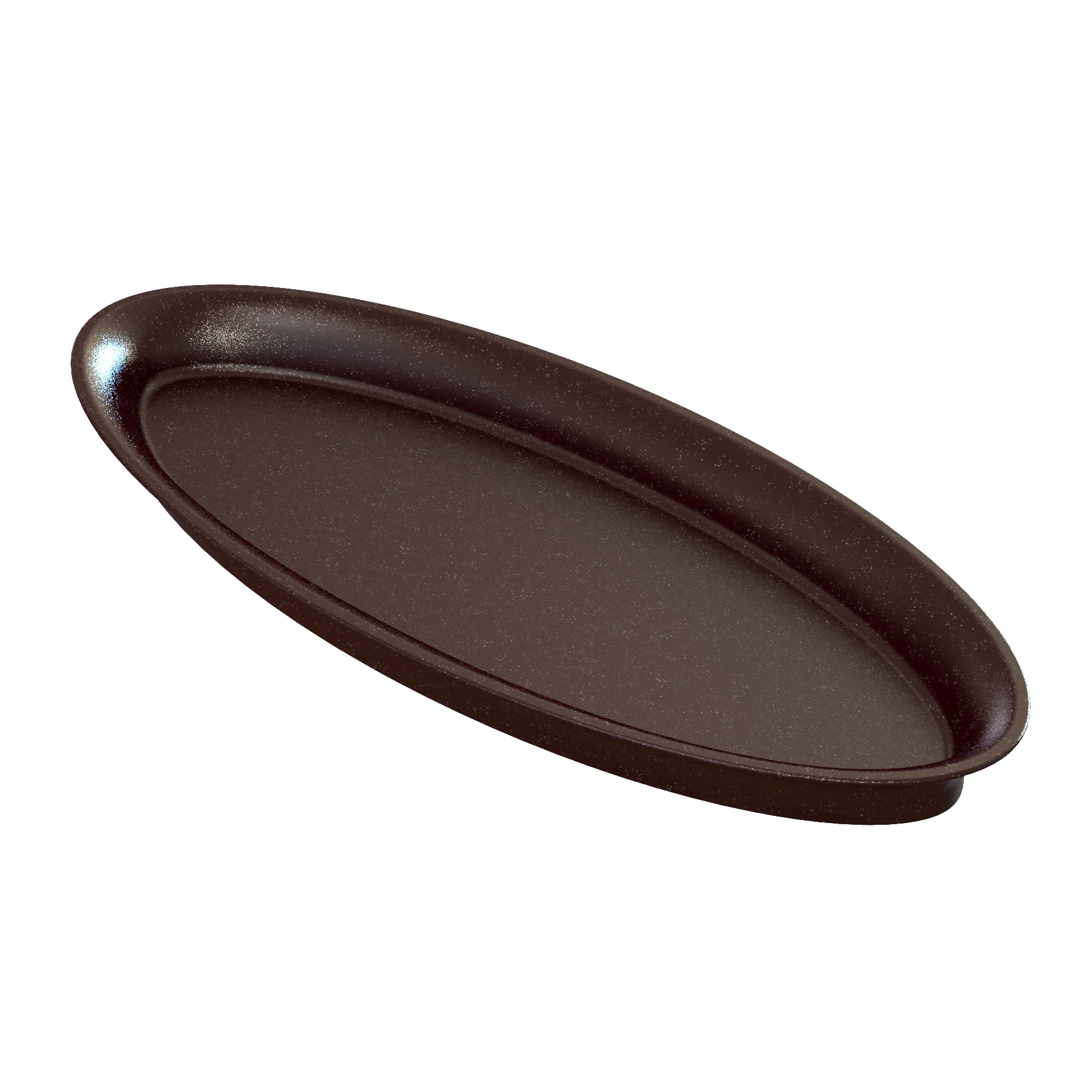 Tablecraft CW2210MRS 21 Inch Oblong Cold Holding Platter Aluminum Maroon Speckle