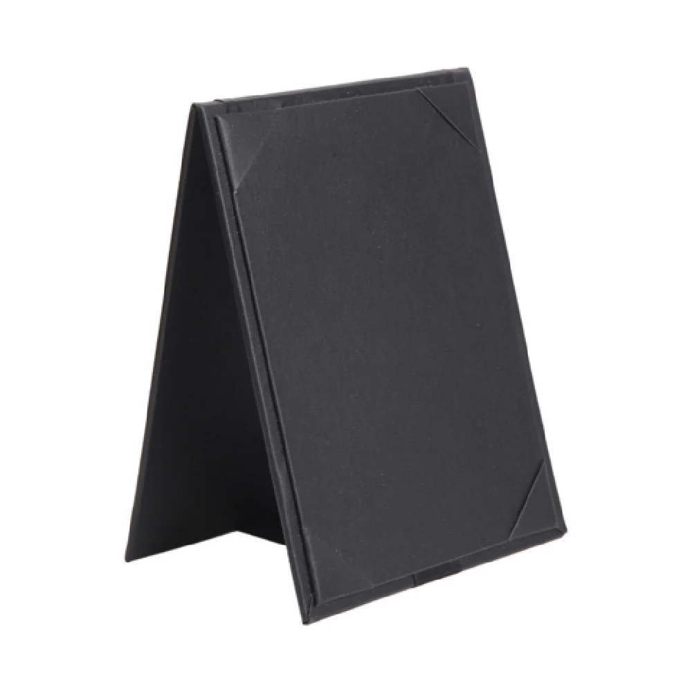 CAC China MCT2-75BK 5 Inch x 7 Inch Menu Tent Cover Faux Leather Black CAC China MCT2-75BK 5 Inch x 7 Inch Menu Tent Cover Faux Leather Black