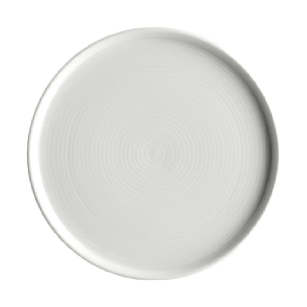 Steelite 6327P855 6.25 Inch Round Platter Porcelain Coupe Rim Cool Blue-White