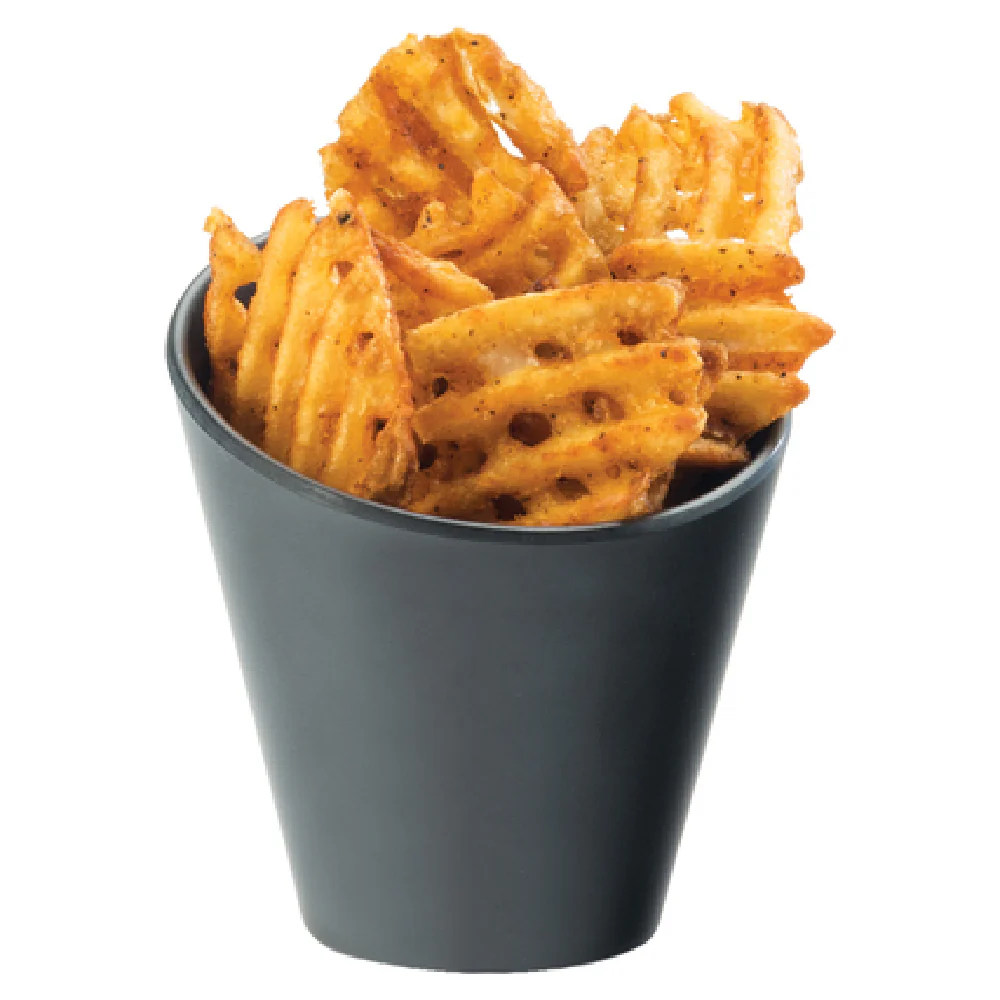 Cal Mil 3600-65M 4-1/4 Inch Diameter French Fry Crock Melamine Black Faux Slate Cal Mil 3600-65M 4-1/4 Inch Diameter French Fry Crock Melamine Black Faux Slate
