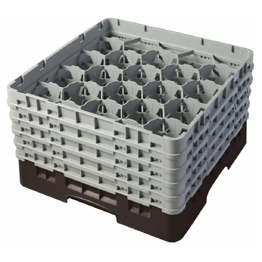 Cambro 20S958167 19 Inch Dishwasher Rack Glass Compartment with 5 Extenders Brown Cambro 20S958167 19 Inch Dishwasher Rack Glass Compartment with 5 Extenders Brown