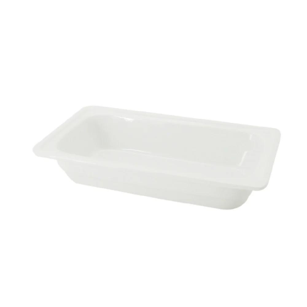 CAC China BF-103 12-3/4 Inch GN Food Pan Porcelain Dishwasher Safe