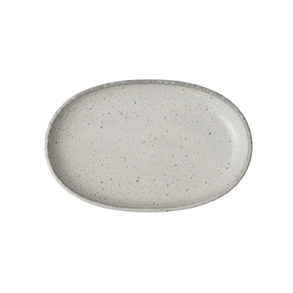 Steelite 6415MY035 7 Inch Wabi Sabi Oval Plate Porcelain Lichen Steelite 6415MY035 7 Inch Wabi Sabi Oval Plate Porcelain Lichen
