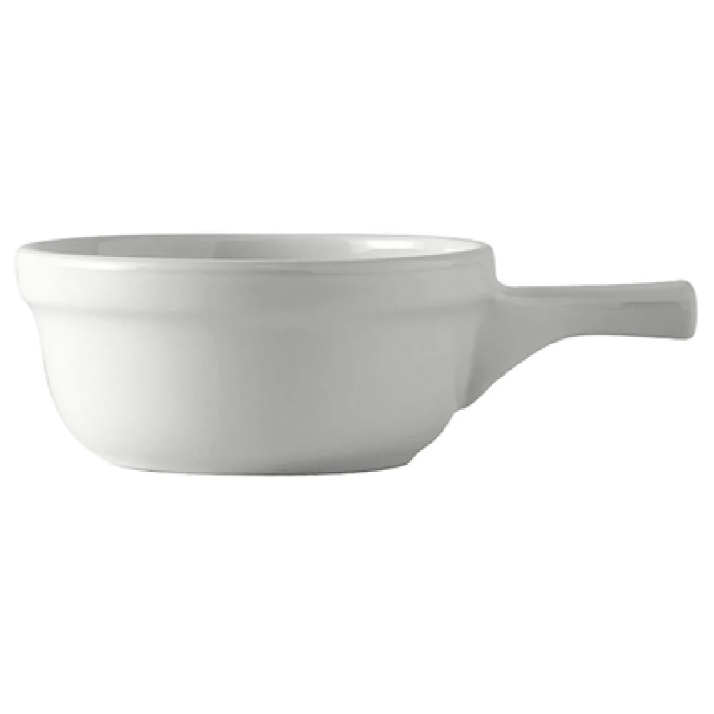 Tuxton BWS-1202 12 Oz French Casserole Dish 7-7/8 Inch White Ceramic