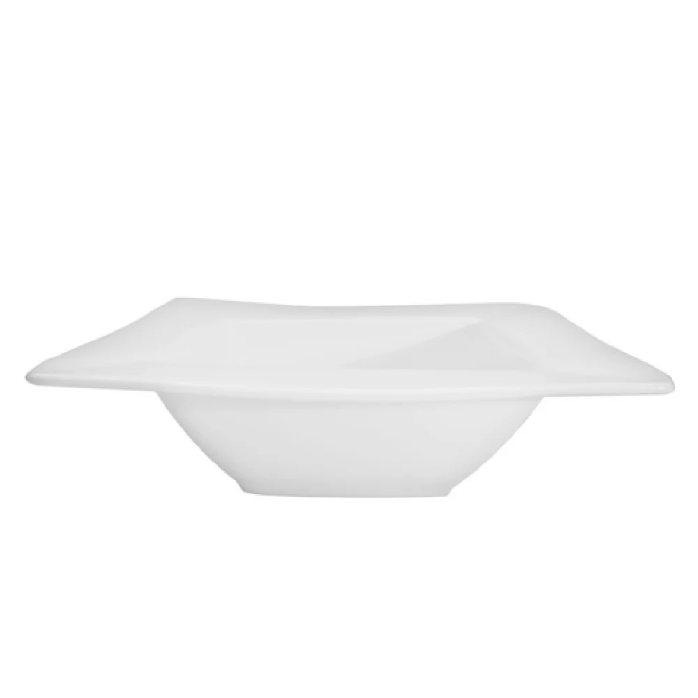 CAC China KSE-88 22 Oz Square Accessories Bowl Porcelain with Wide Rim