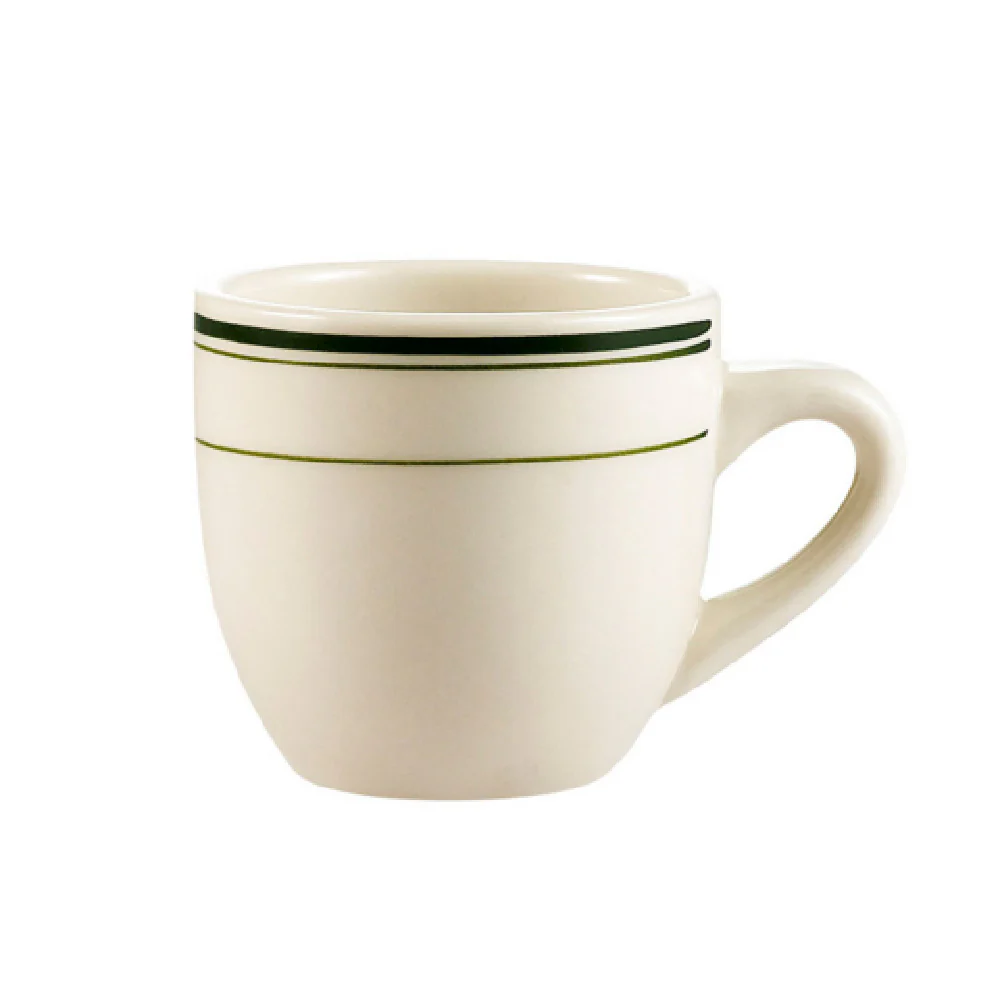 CAC China GS-35 3-1/2 Oz Greenbrier Demitasse Cup Ceramic Dishwasher Safe