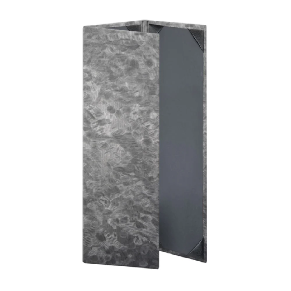 Risch MET-3V 4.25X14 Menu Cover 4-1/4 Inch Faux-leather Brushed Metallic Risch MET-3V 4.25X14 Menu Cover 4-1/4 Inch Faux-leather Brushed Metallic