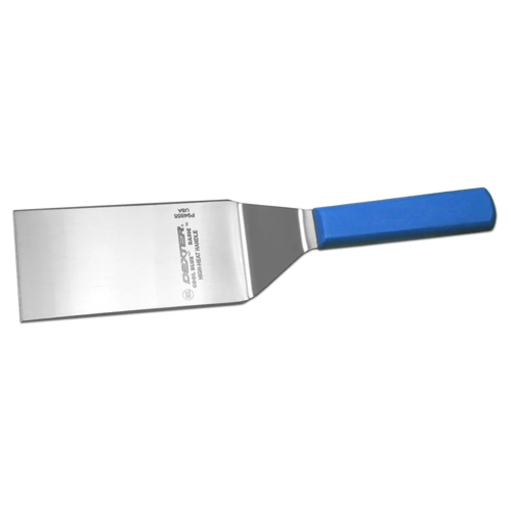 Dexter 31645H 6 Inch Hamburger Turner Offset Blade with Heat Resistant Polypropylene Blue Handle Stainless Steel