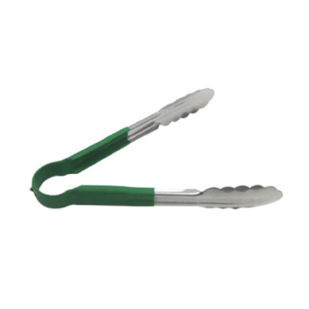 Admiral Craft SEP-10GN 10 Inch Utility Tongs One-piece Heavy-duty Stainless Steel Green