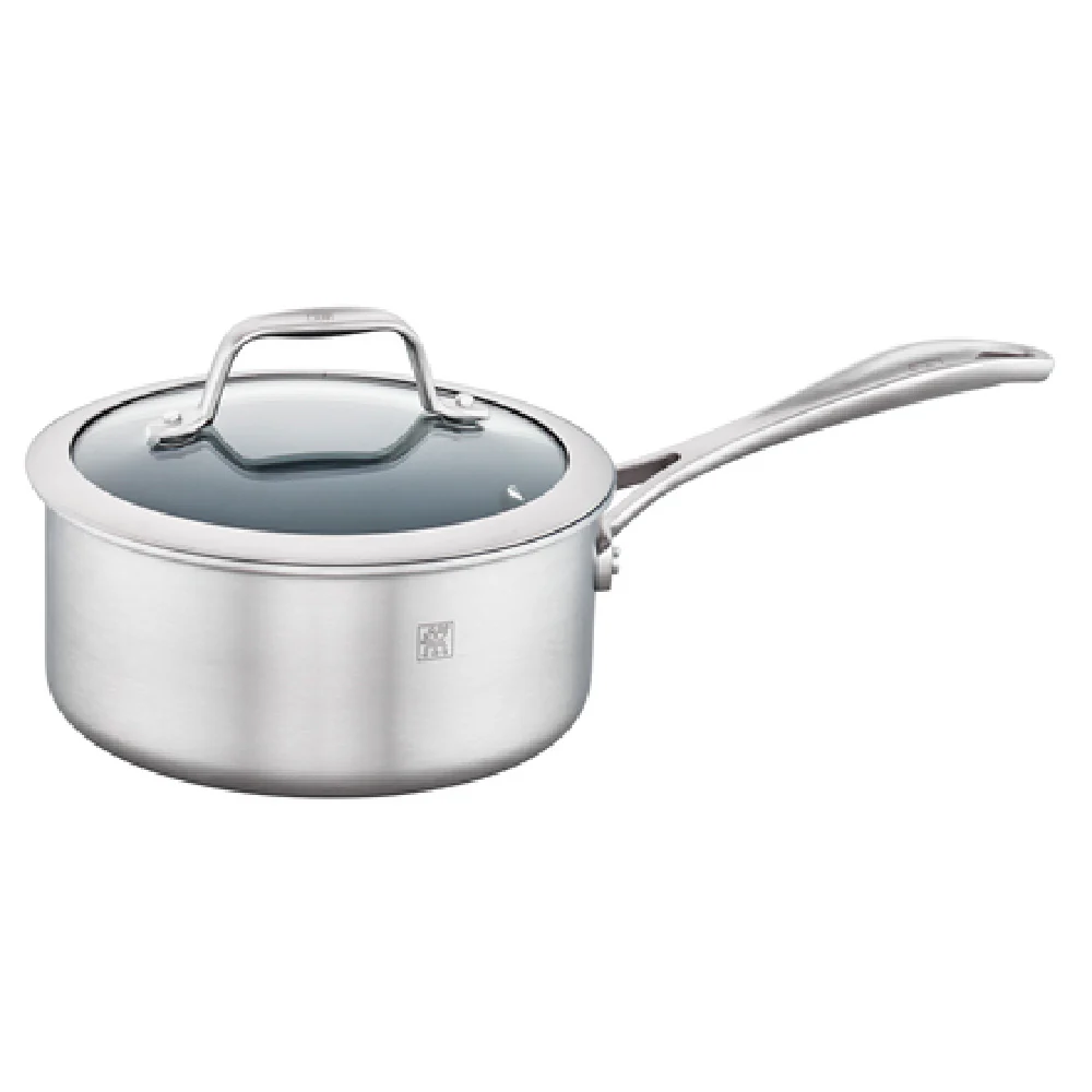 Zwilling 66735-180 2 Qt Saucepan with Tempered Glass Strainer Lid Stainless Steel