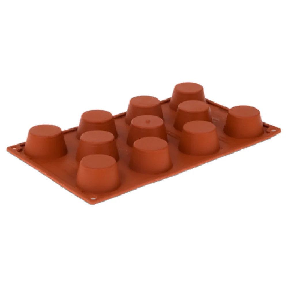 JB Prince M510 P 12 Inch Pavoni Mold Non-stick Flexible Silicone Orange