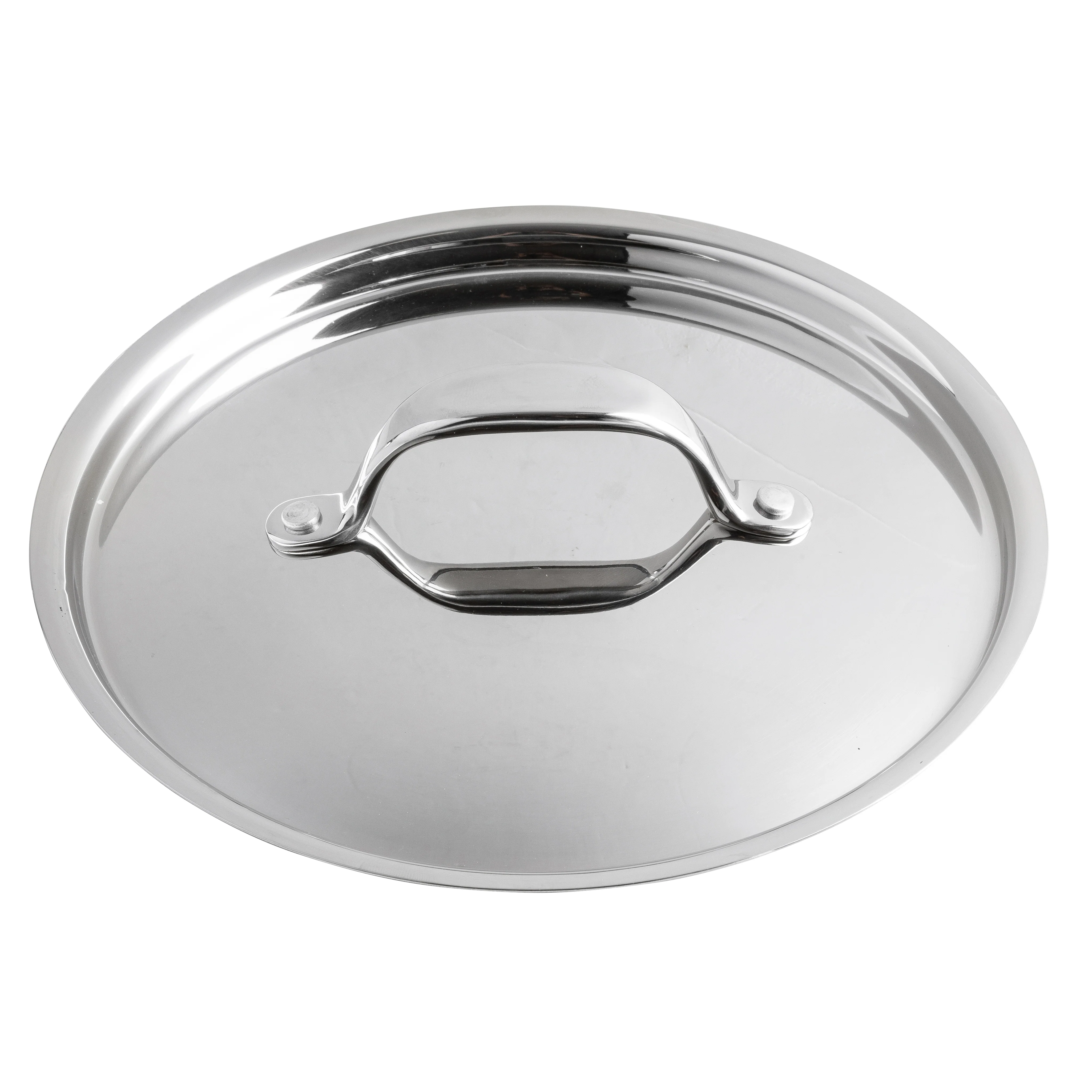 Tablecraft CW7008L 9-1/2 Inch Lid with Handle Tri-Ply Stainless Steel and Aluminum
