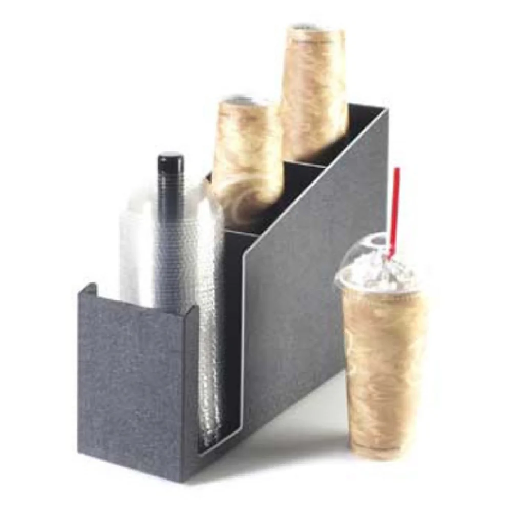 Cal Mil 724 15-1/2 Inch Organizer Cup Lid Black with 3 Stems ABS