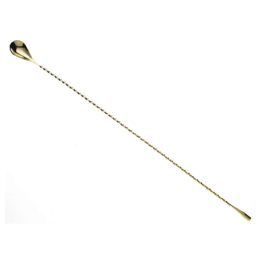 Mercer Culinary M37014GD 19-5/8 Inch Weighted Teardrop Bar Spoon Stainless Steel Gold Plated Finish Mercer Culinary M37014GD 19-5/8 Inch Weighted Teardrop Bar Spoon Stainless Steel Gold Plated Finish