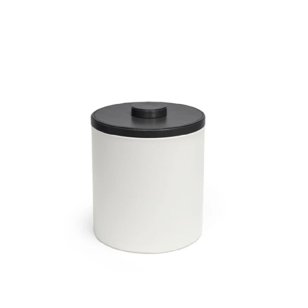 FOH RIB028WHL21 3.5qt Round London Ice Bucket White With Black Lid Includes One RIB017WHL21-BTM 3.5qt Round London Ice Bucket Base White FOH RIB028WHL21 3.5qt Round London Ice Bucket White With Black Lid Includes One RIB017WHL21-BTM 3.5qt Round London Ice Bucket Base White