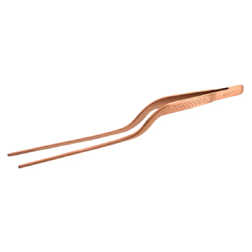 Mercer Culinary M35237RG 7-7/8 Inch Tongs Offset Style Stainless Steel Rose Gold