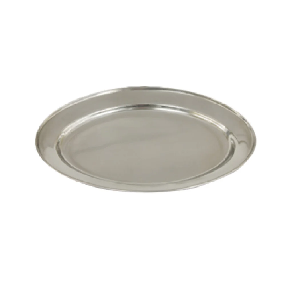 Crestware OVT14 13-1/2 Inch Oval Tray Stainless Steel with Mirror Polished Finish