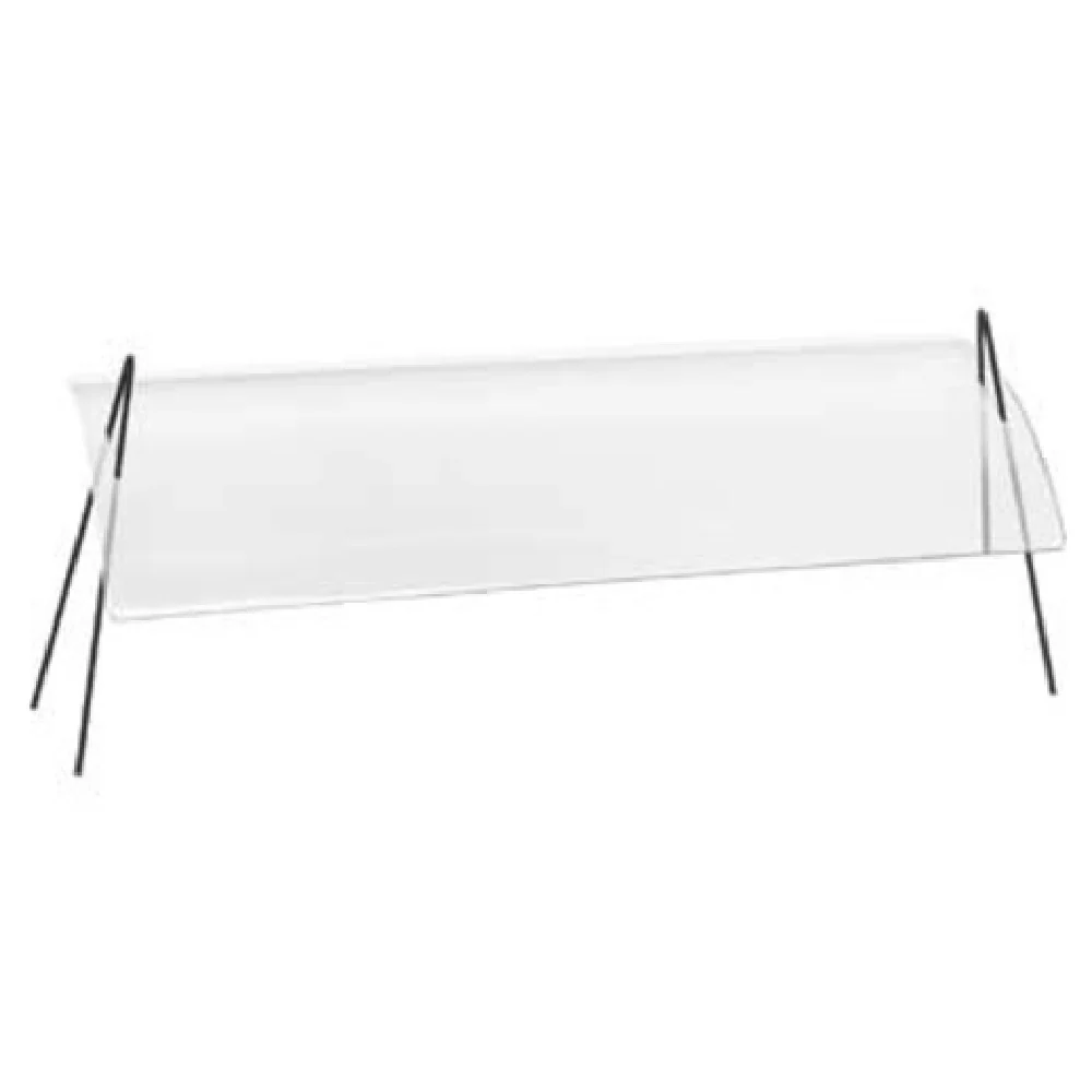 Cal Mil 1458-48 48 Inch Clear Acrylic Sneeze Guard Portable with Wire Legs