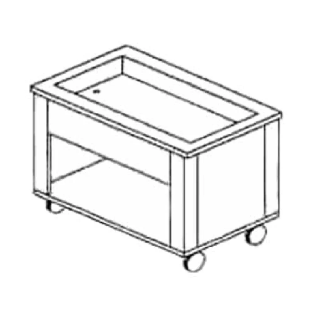 Dinex DXP4HCI 60 Inch Stainless Steel Hot Cold Food Serving Counter with Drain