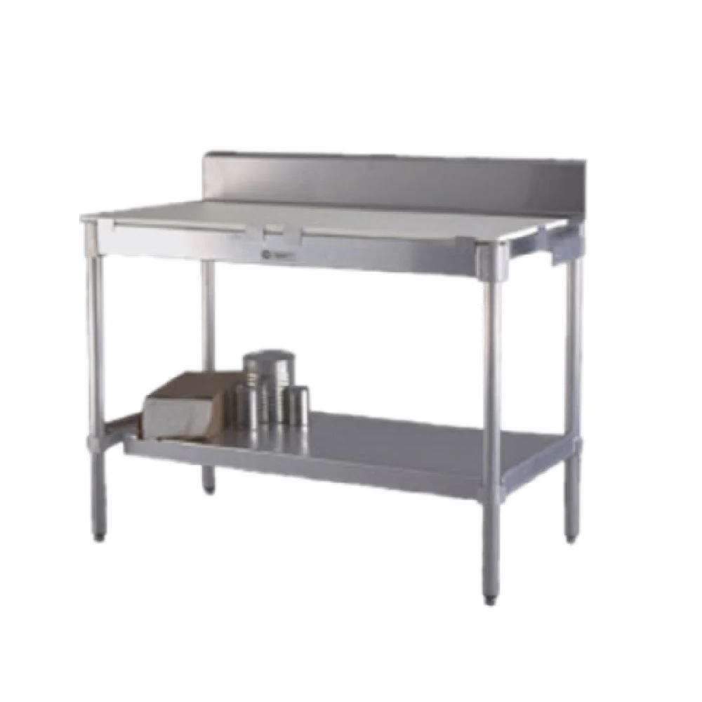 New Age Industrial 30PBS48KD 48 Inch Poly Top Work Table Aluminum Construction