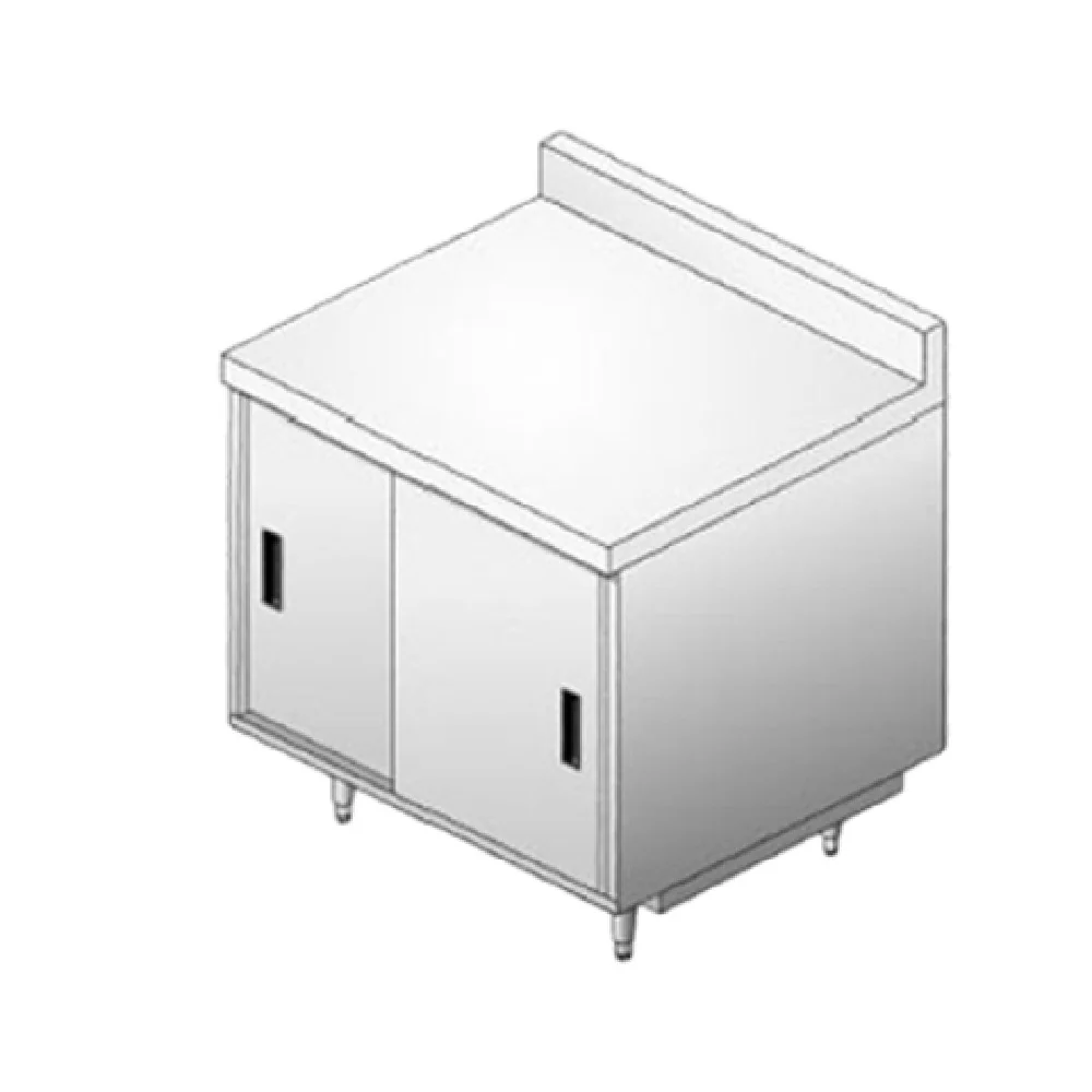 Delfield F16SD 36 to 72 Inch Utility Stand with Undershelves and Sliding Doors Stainless Steel